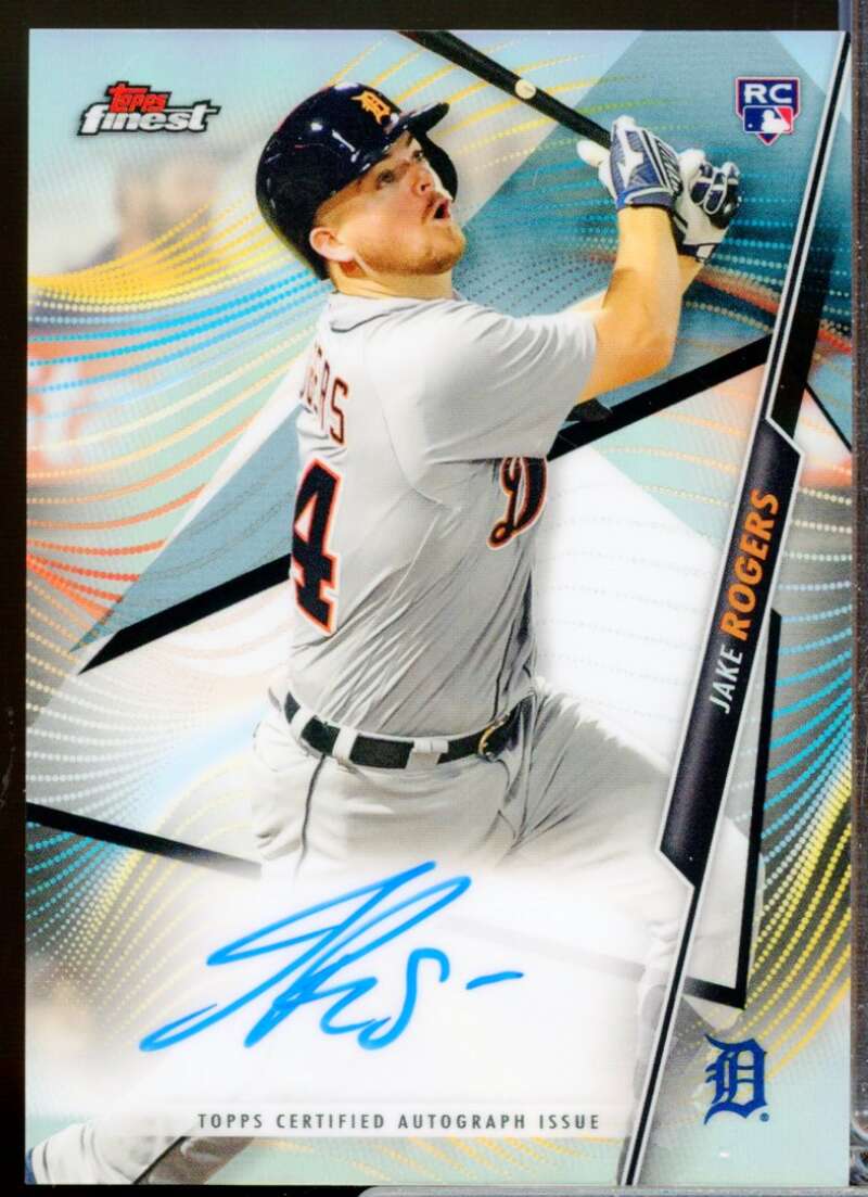 Jake Rogers Card 2020 Finest Autographs #FAJR  Image 1