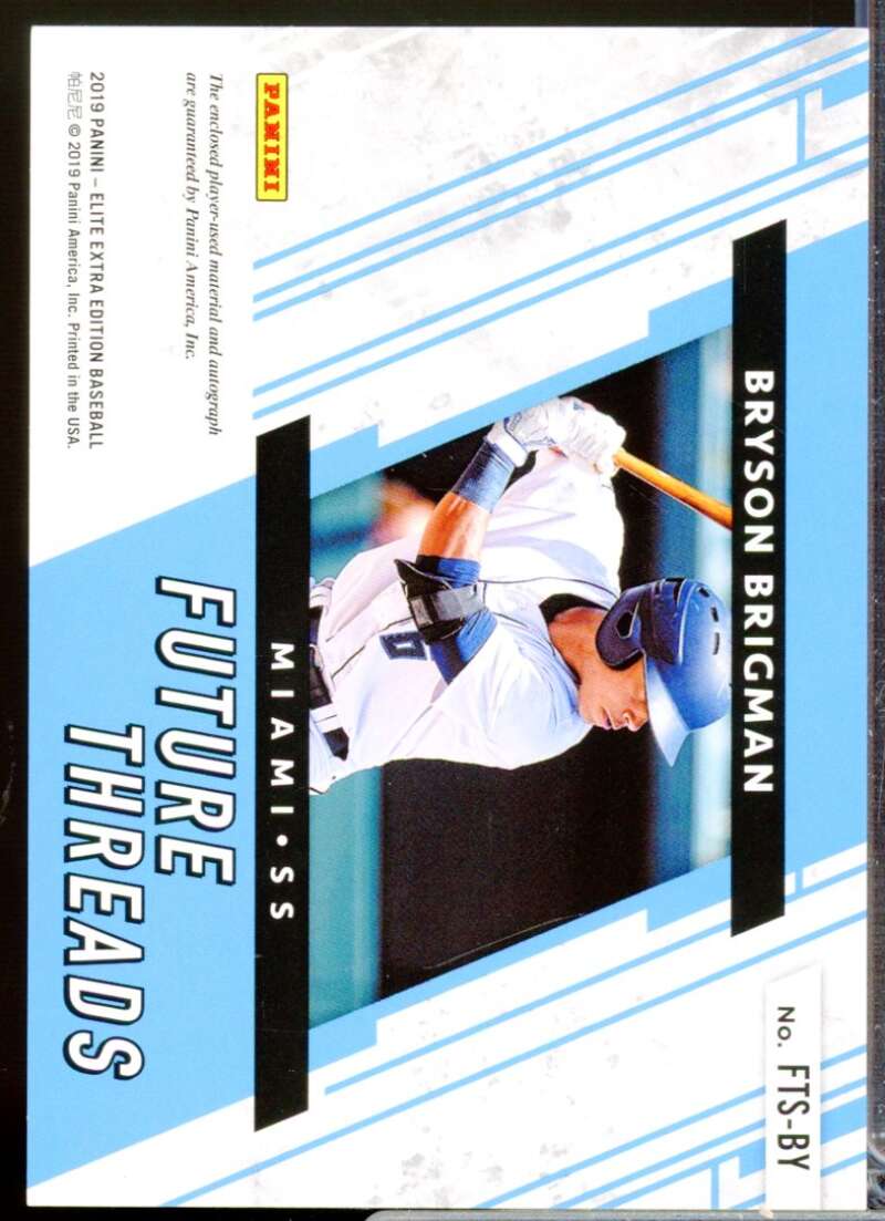 Bryson Brigman /299 2016 Elite Extra Edition Future Threads Silhouette Auto #35  Image 2