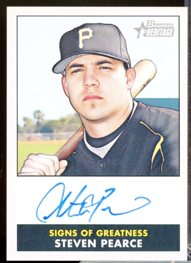 Steve Pearce Card 2007 Bowman Heritage Signs of Greatness Autograph #SP  Image 1