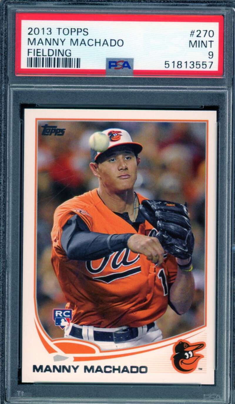 Manny Machado Rookie Card 2013 Topps #270 PSA 9 Image 1