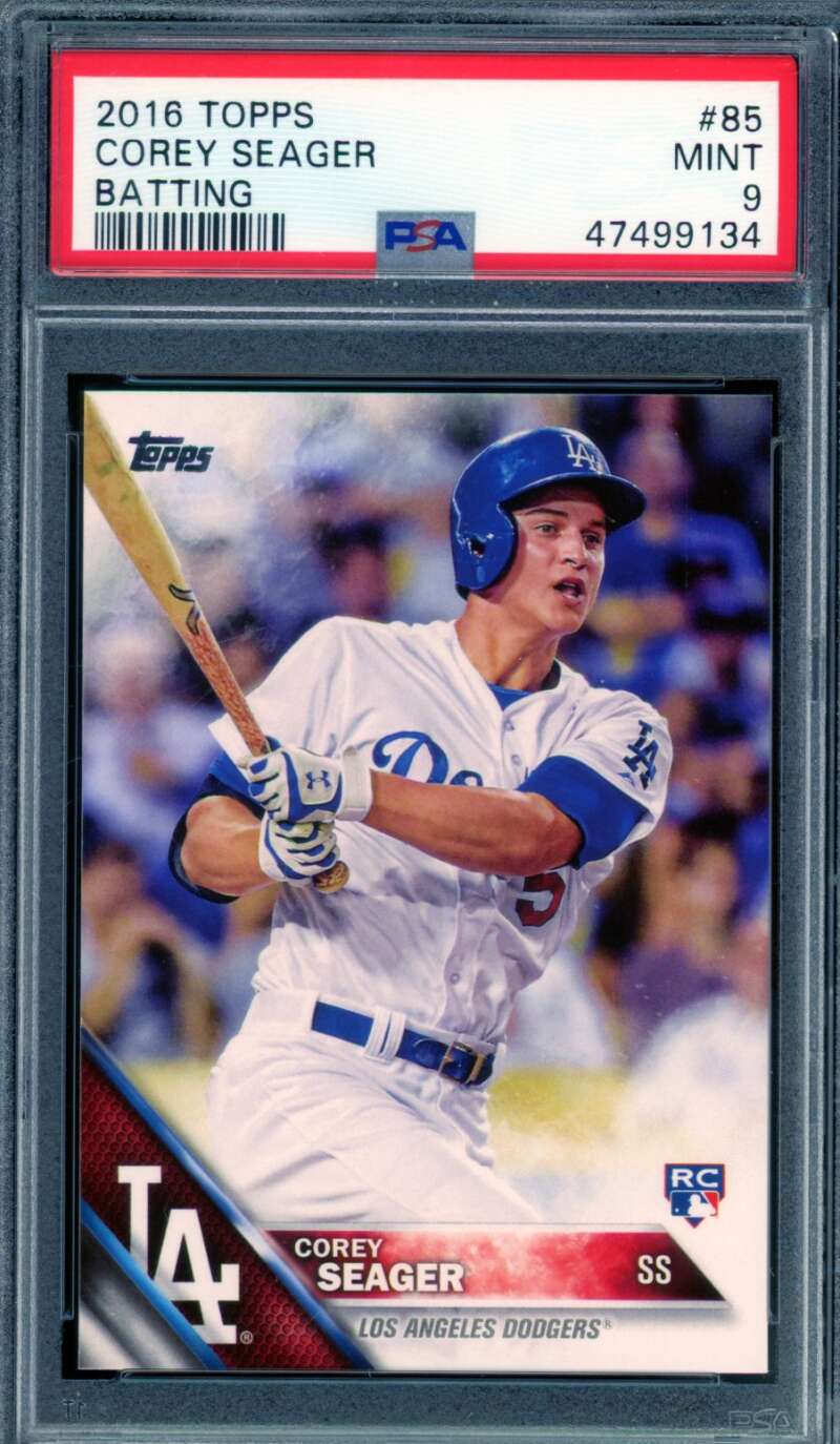 Corey Seager Rookie Card 2016 Topps #85 PSA 9 Image 1