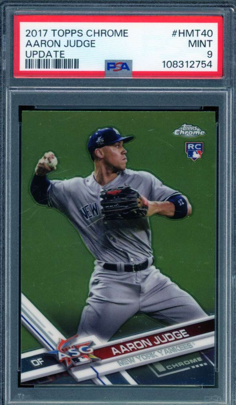 Aaron Judge Rookie Card 2017 Topps Chrome Update #HMT40 PSA 9 Image 1