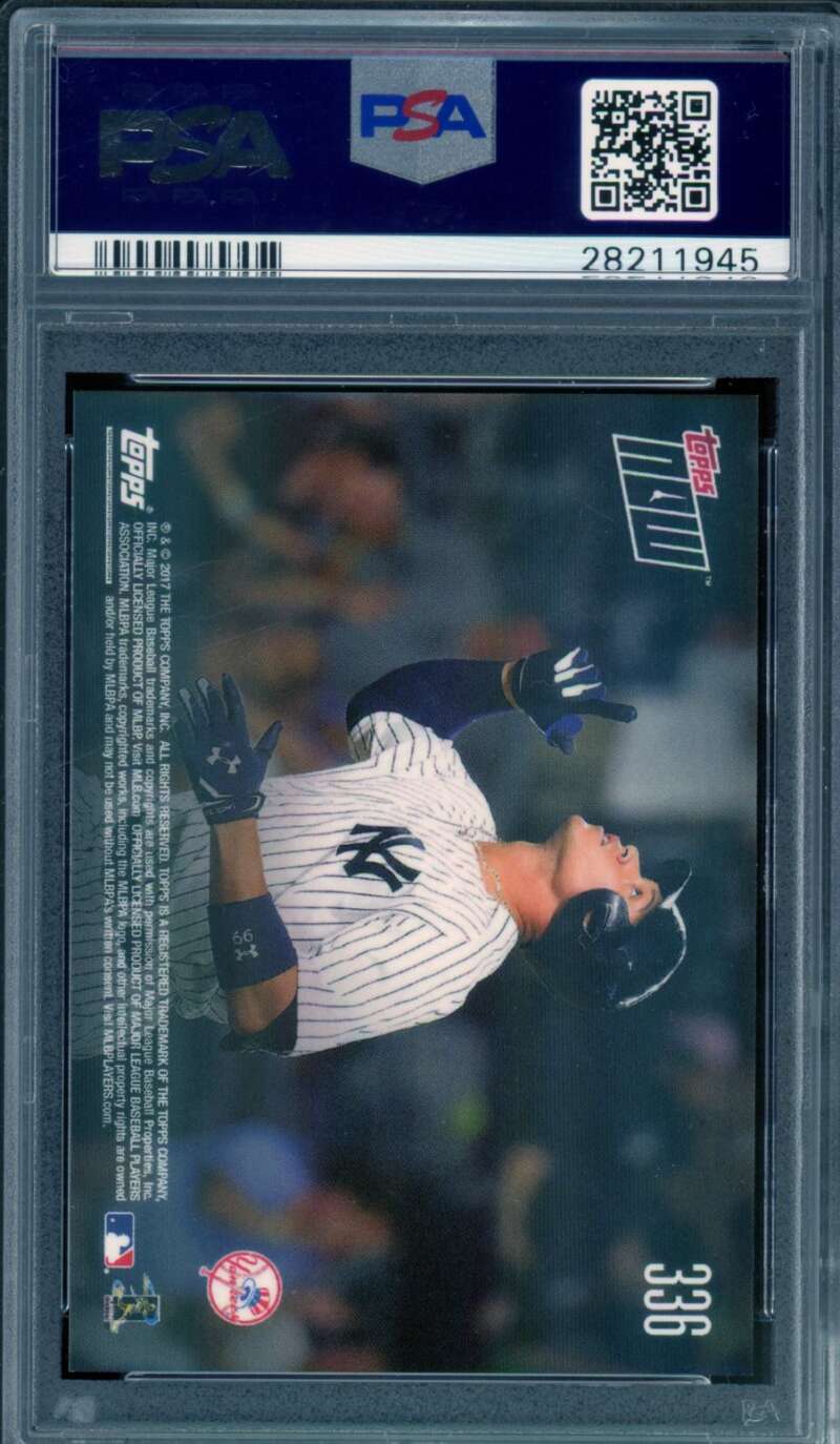 Aaron Judge Rookie Card 2017 Topps Now #336 PSA 9 Image 2