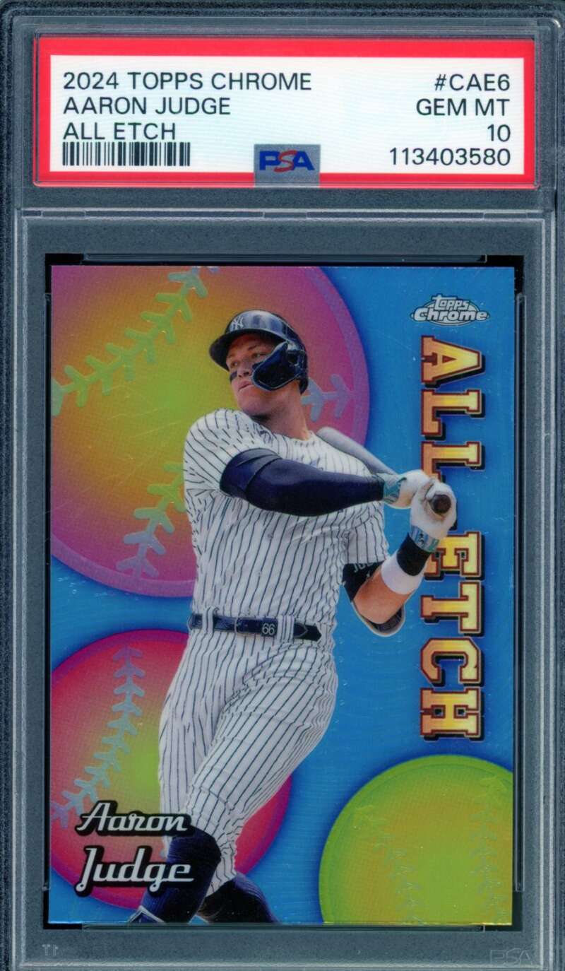 Aaron Judge Card 2024 Topps Chrome All Etch #CAE6 PSA 10 Image 1