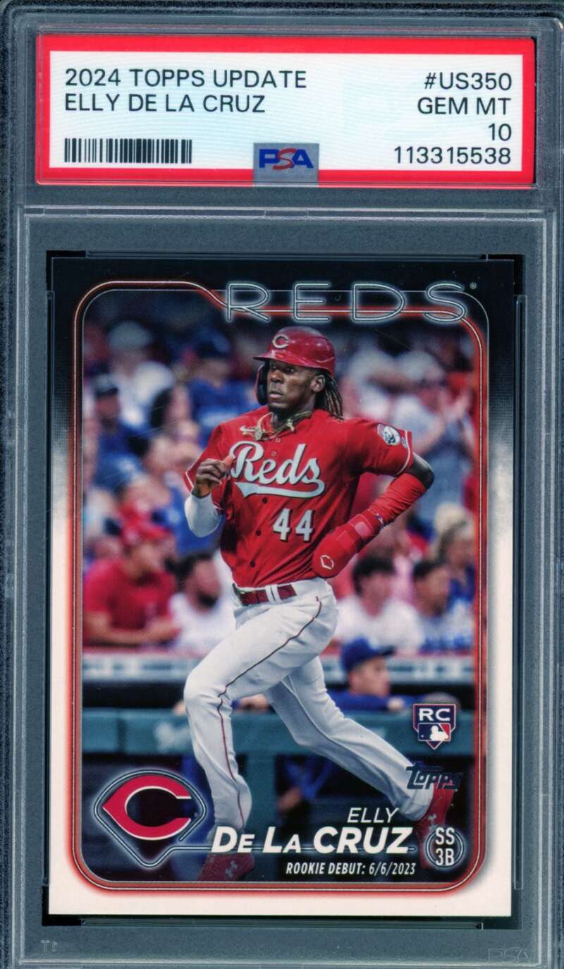 Elly De La Cruz Rookie Card 2024 Topps Update #US350 PSA 10 Image 1