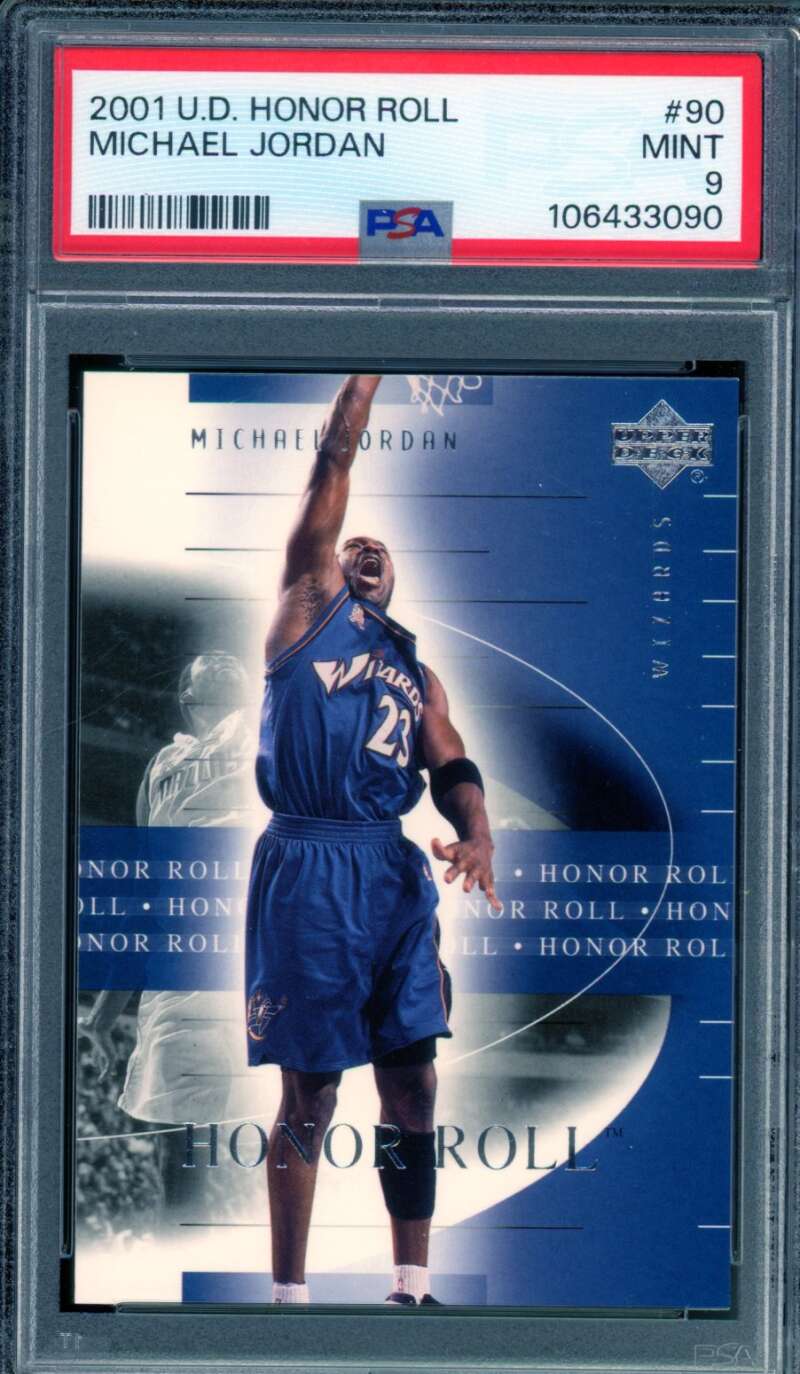 Michael Jordan Card 2001-02 U.D. Honor Roll #90 PSA 9 Image 1