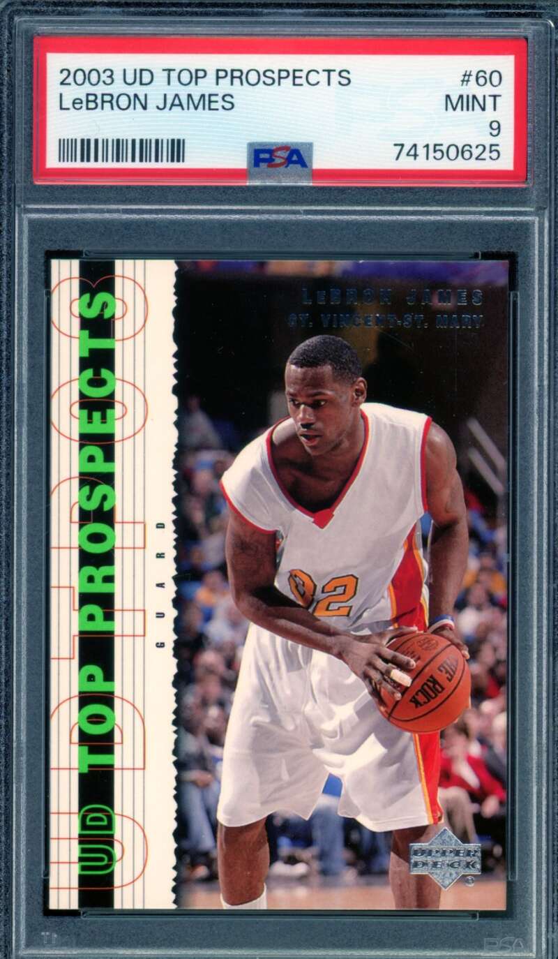 LeBron James Rookie Card 2003 Top Prospects #60 PSA 9 Image 1