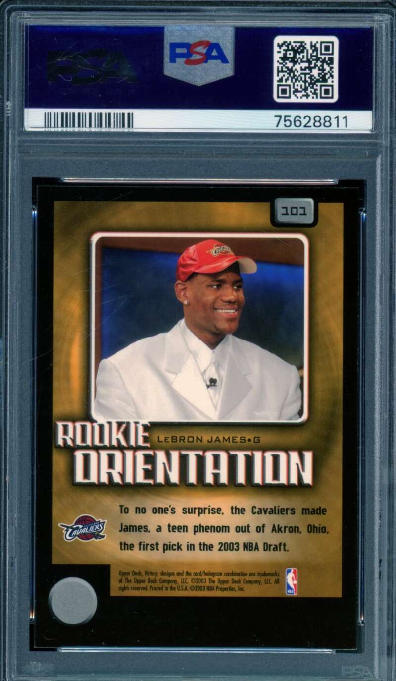 LeBron James Rookie Card 2003-04 Victory #101 PSA 9 Image 2