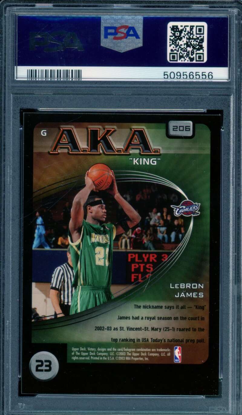 LeBron James Rookie Card 2003-04 Victory #206 PSA 9 Image 2