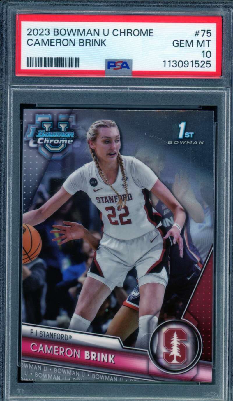 Cameron Brink Card 2023 Bowman U Chrome #75 PSA 10 Image 1