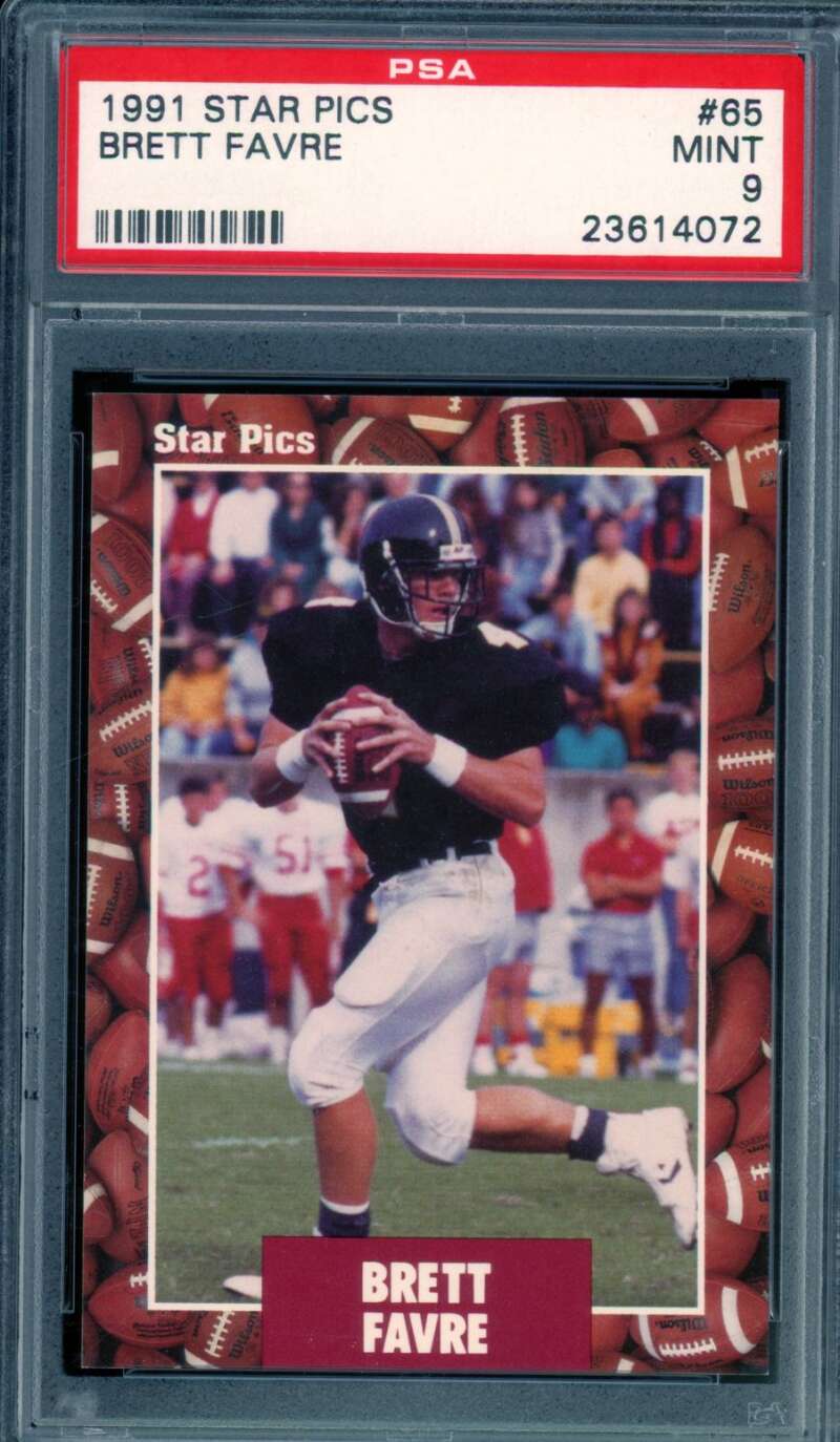 Brett Favre Rookie Card 1991 Star Pics #65 PSA 9 Image 1
