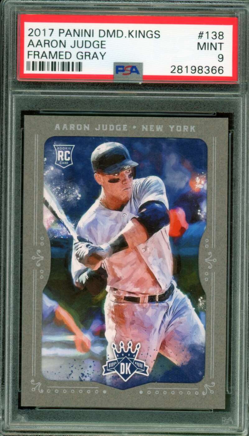 Aaron Judge Rookie Card 2017 Panini Diamond Kings Framed Gray #138 PSA 9 Image 1