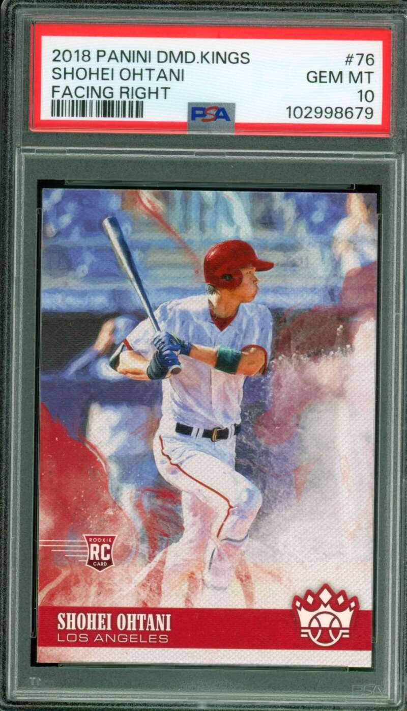Shohei Ohtani Rookie Card 2018 Panini Diamond Kings #76 PSA 10 Image 1