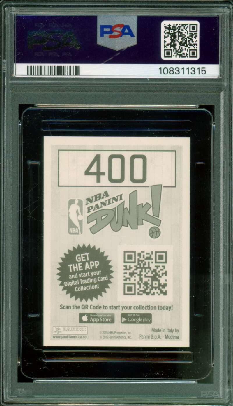 Devin Booker Rookie Card 2015-16 Panini Stickers #400 PSA 9 Image 2