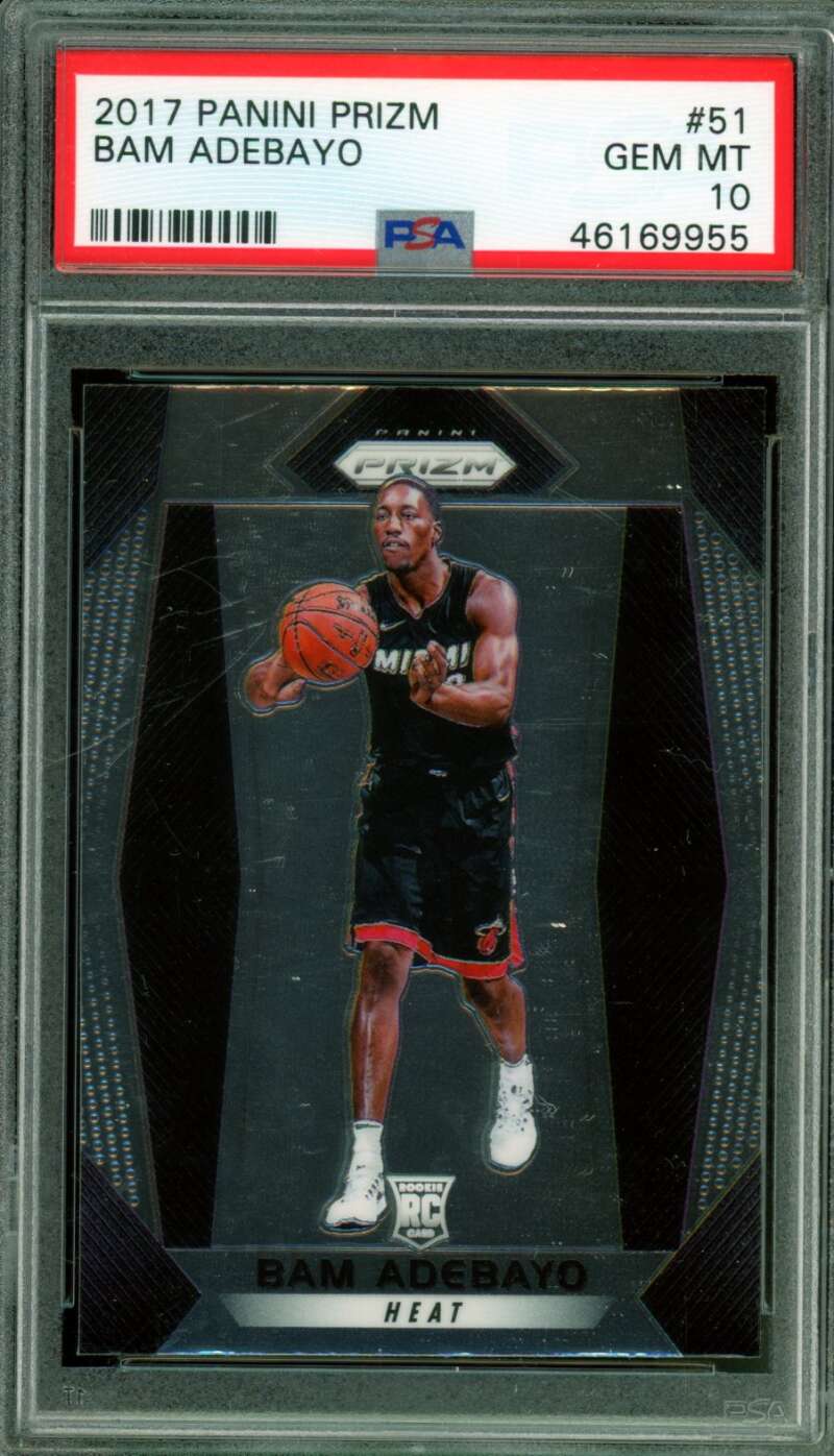 Bam Adebayo Rookie Card 2017-18 Panini Prizm #51 PSA 10 Image 1