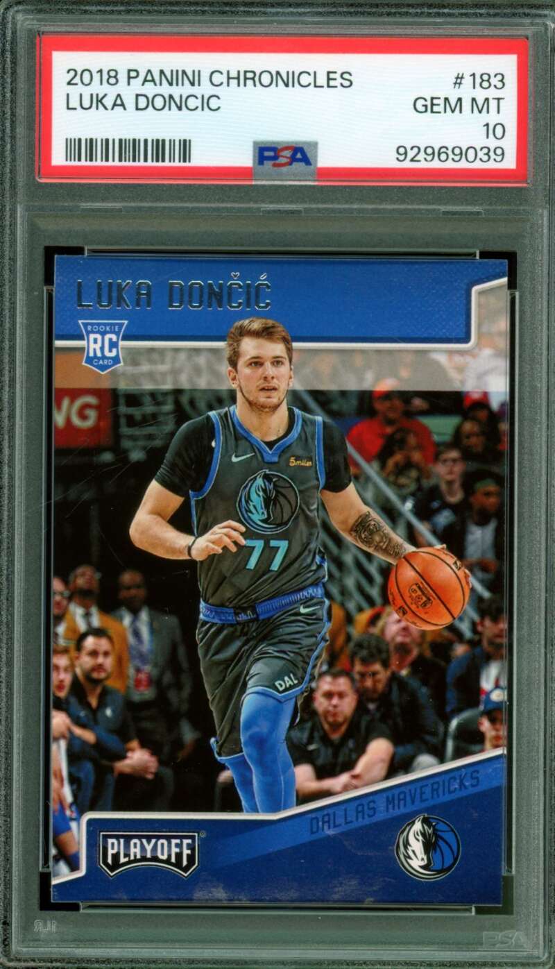 Luka Doncic Rookie Card 2018-19 Panini Chronicles #183 PSA 10 Image 1
