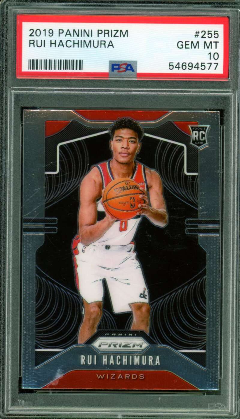 Rui Hachimura Rookie Card 2019-20 Panini Prizm #255 PSA 10 Image 1