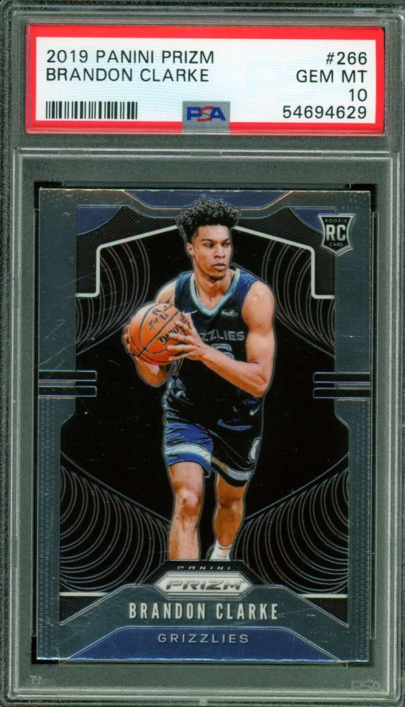 Brandon Clarke Rookie Card 2019-20 Panini Prizm #266 PSA 10 Image 1