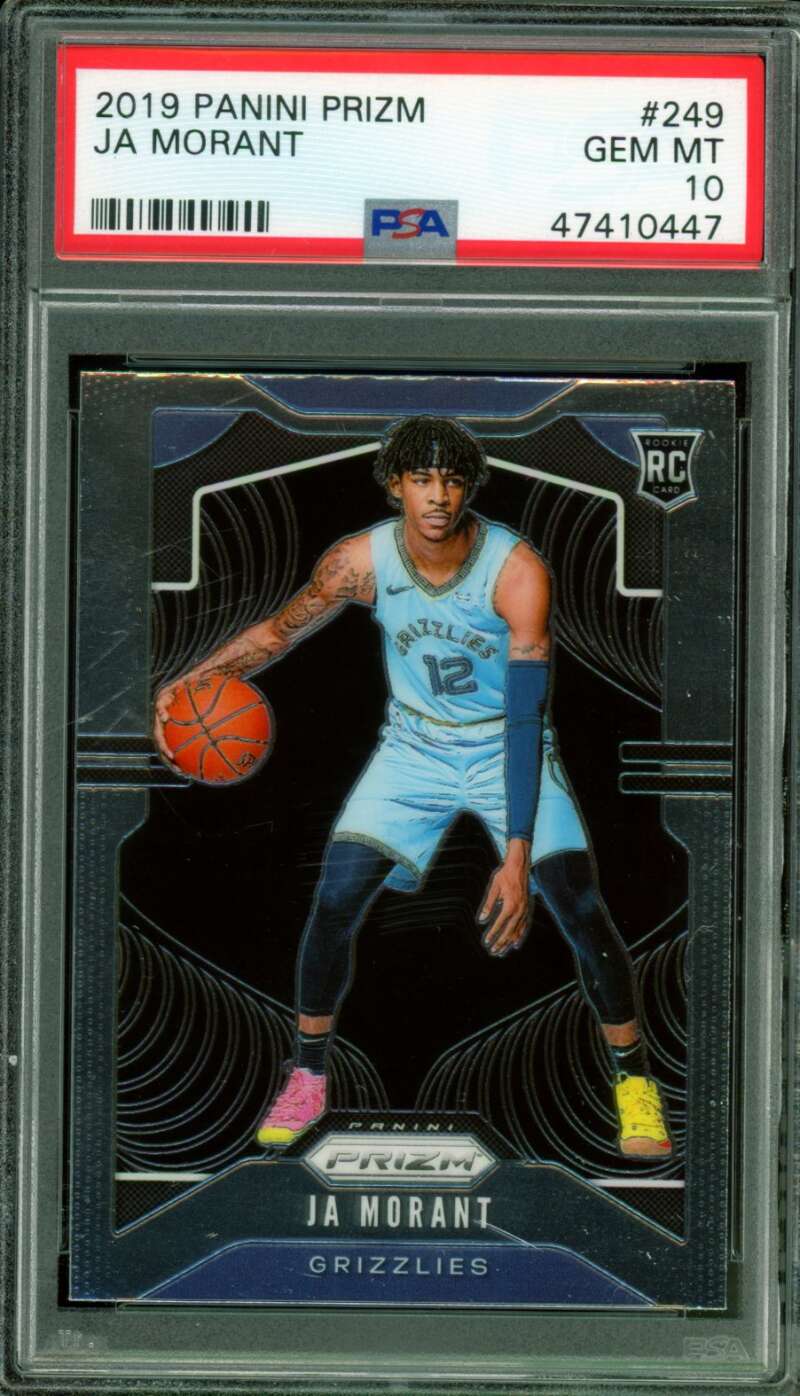 Ja Morant Rookie Card 2019-20 Panini Prizm #249 PSA 10 Image 1