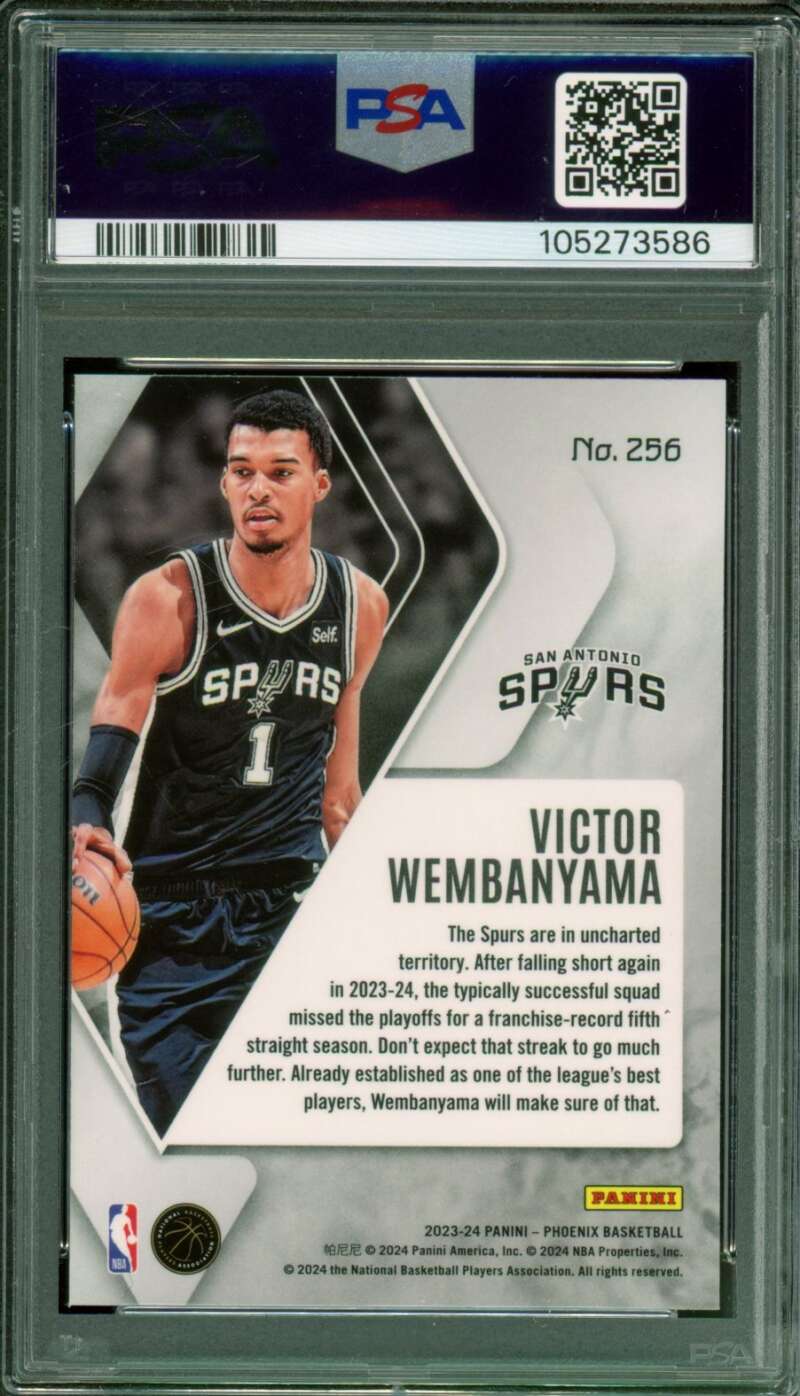 Victor Wembanyama Rookie Card 2023-24 Phoenix #256 PSA 9 Image 2