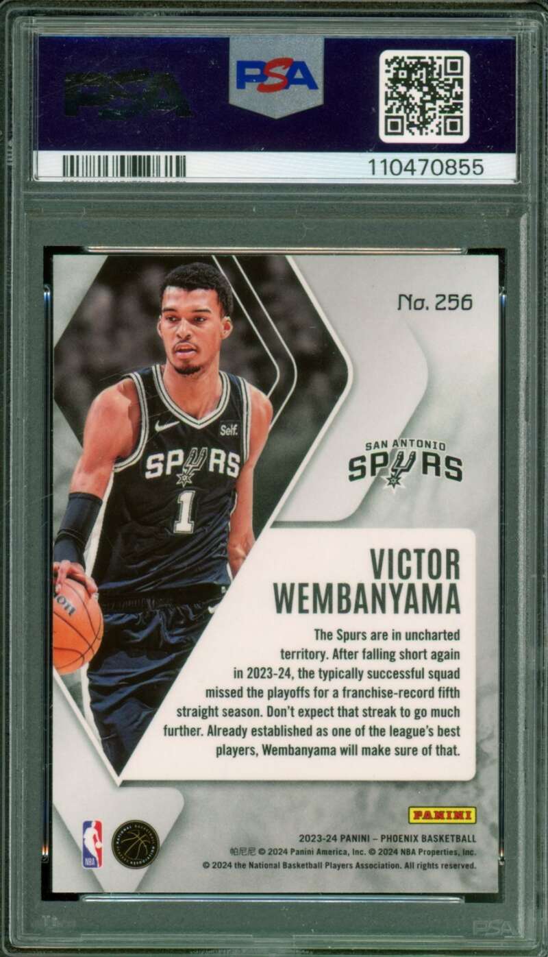 Victor Wembanyama Rookie Card 2023-24 Phoenix #256 PSA 10 Image 2