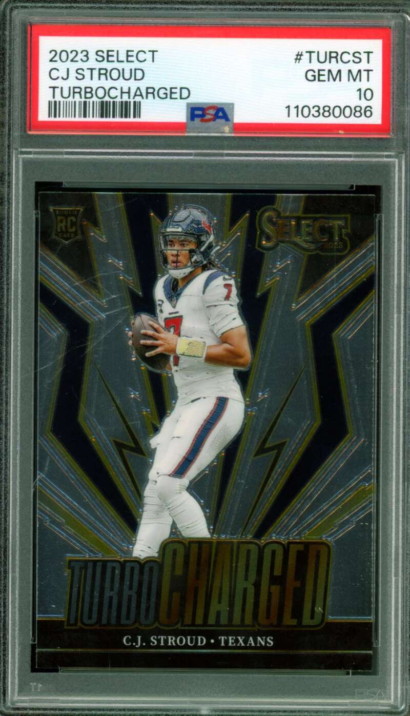 C.J. Stroud Rookie Card 2023 Select Turbocharged PSA 10 Image 1