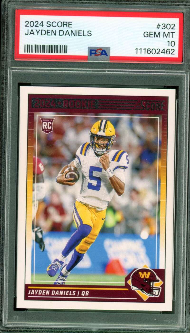 Jayden Daniels Rookie Card 2024 Score #302 PSA 10 Image 1