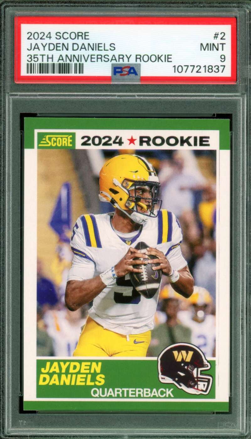 Jayden Daniels Rookie Card 2024 Score 35th Anniversary #2 PSA 9 Image 1