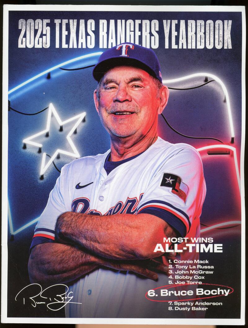 Texas Rangers 2025 Yearbook Bruce Bochy All-Time Wins Image 1