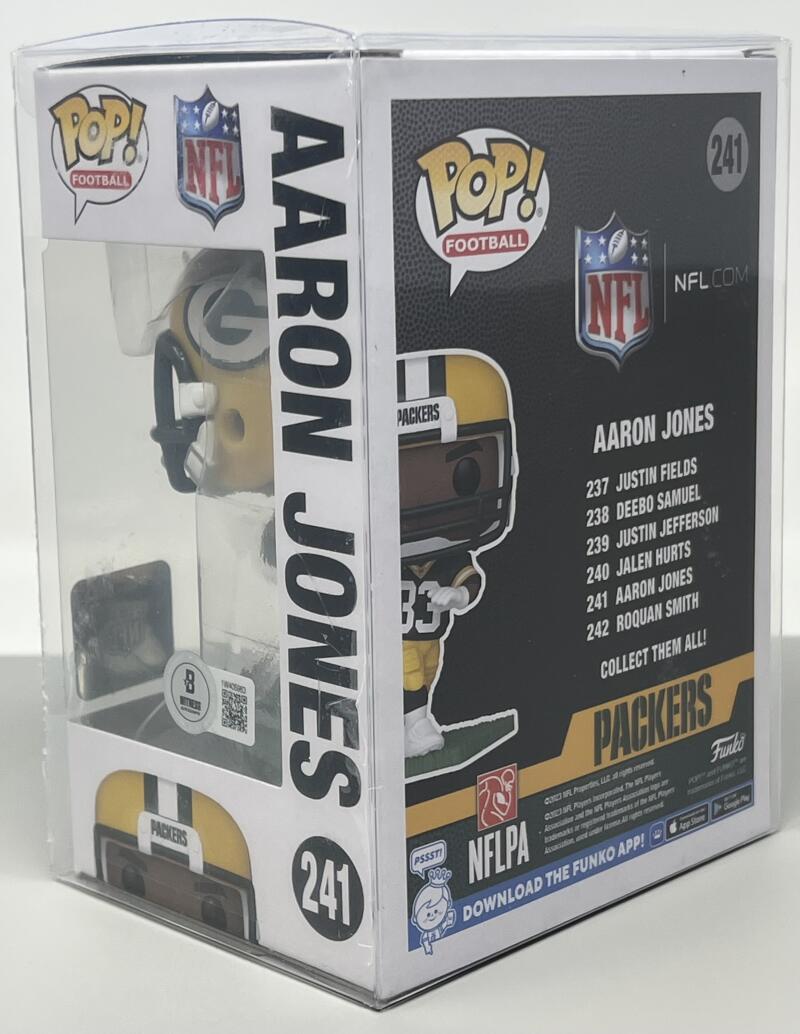 Aaron Jones Autograph Signed Green Bay Packers Funko Pop BAS Authenticated Image 2