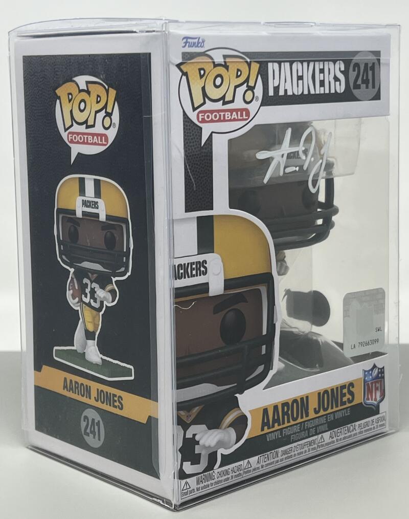 Aaron Jones Autograph Signed Green Bay Packers Funko Pop BAS Authenticated Image 3