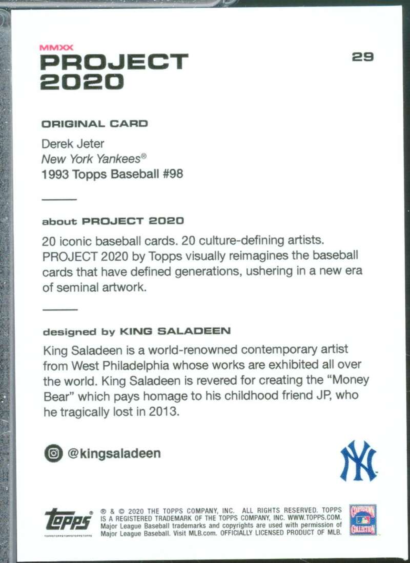 Derek Jeter Card 2020 Topps Project 2020 King Saladeen #29  Image 2