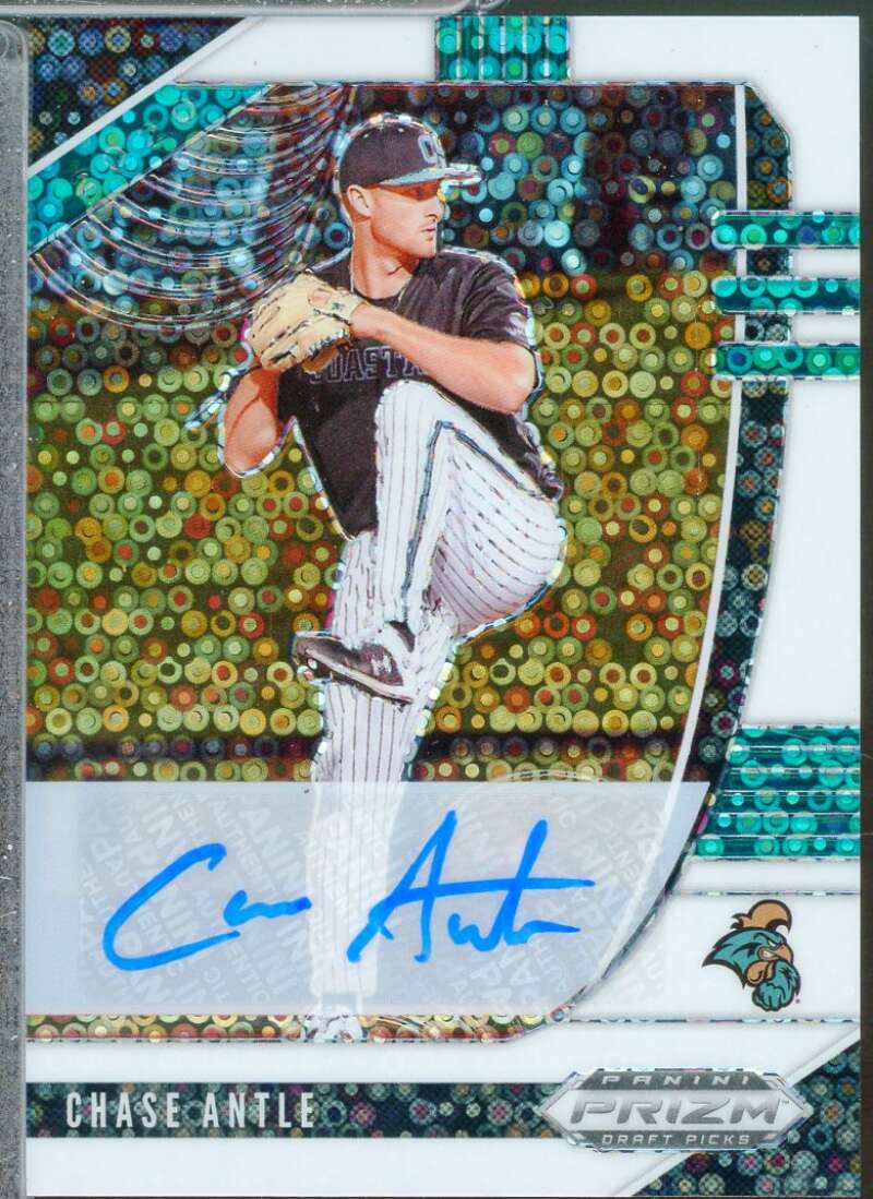 Chase Antle 2020 Panini Prizm Draft Base Autograph White Donut Circles /50 #163  Image 1
