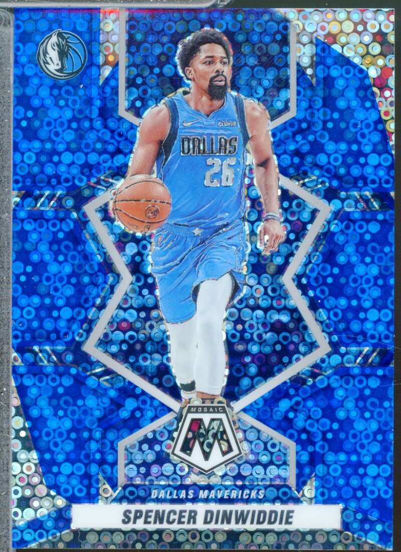 Spencer Dinwiddie Card 2021-22 Panini Mosaic Mosaic Fast Break Blue /85 #175  Image 1
