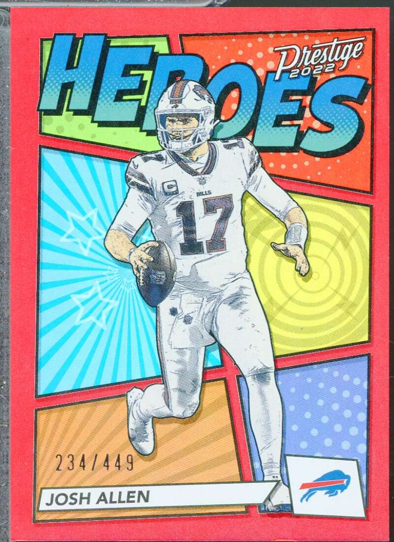 Josh Allen Card 2022 Prestige Heroes Xtra Points Red /449 #6  Image 1