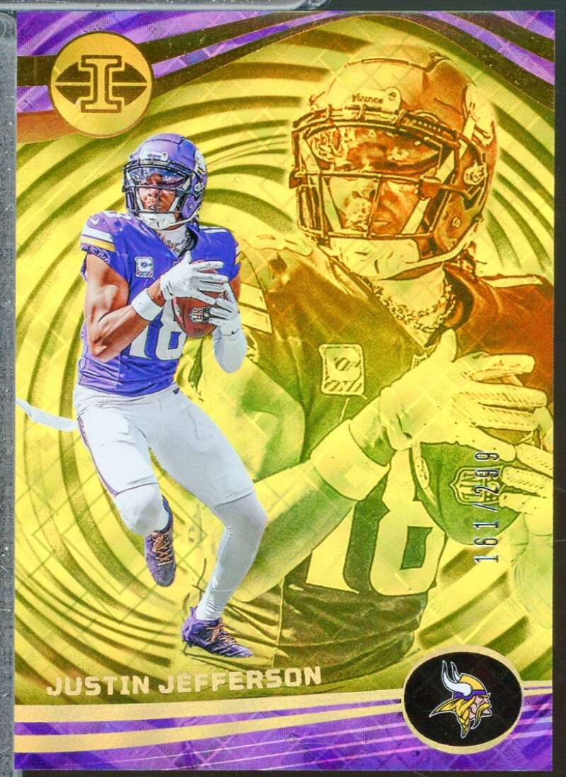 Justin Jefferson Card 2023 Panini Illusions Yellow Diamond /299 #72  Image 1