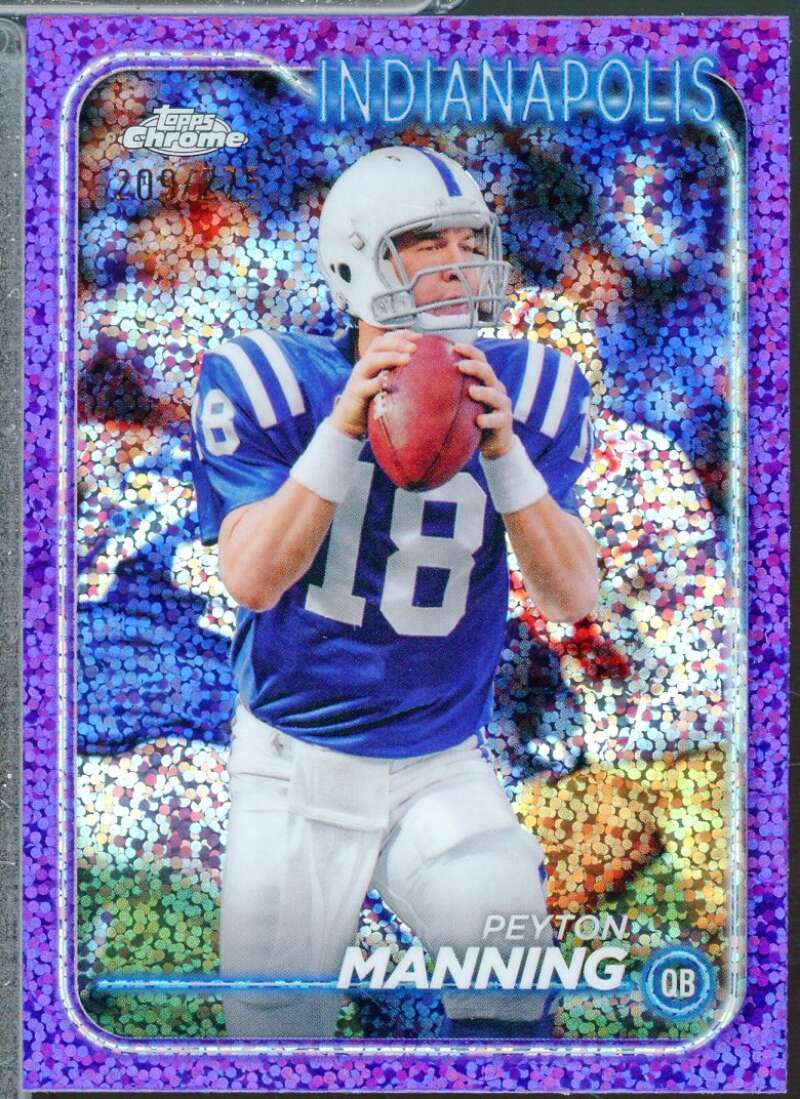 Peyton Manning Card 2024 Topps Chrome Purple Speckle Refractors /275 #86  Image 1