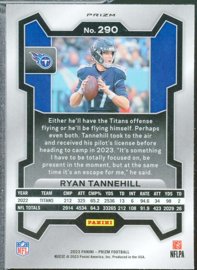 Ryan Tannehill Card 2023 Panini Prizm Prizms Black and White Checker #290  Image 2