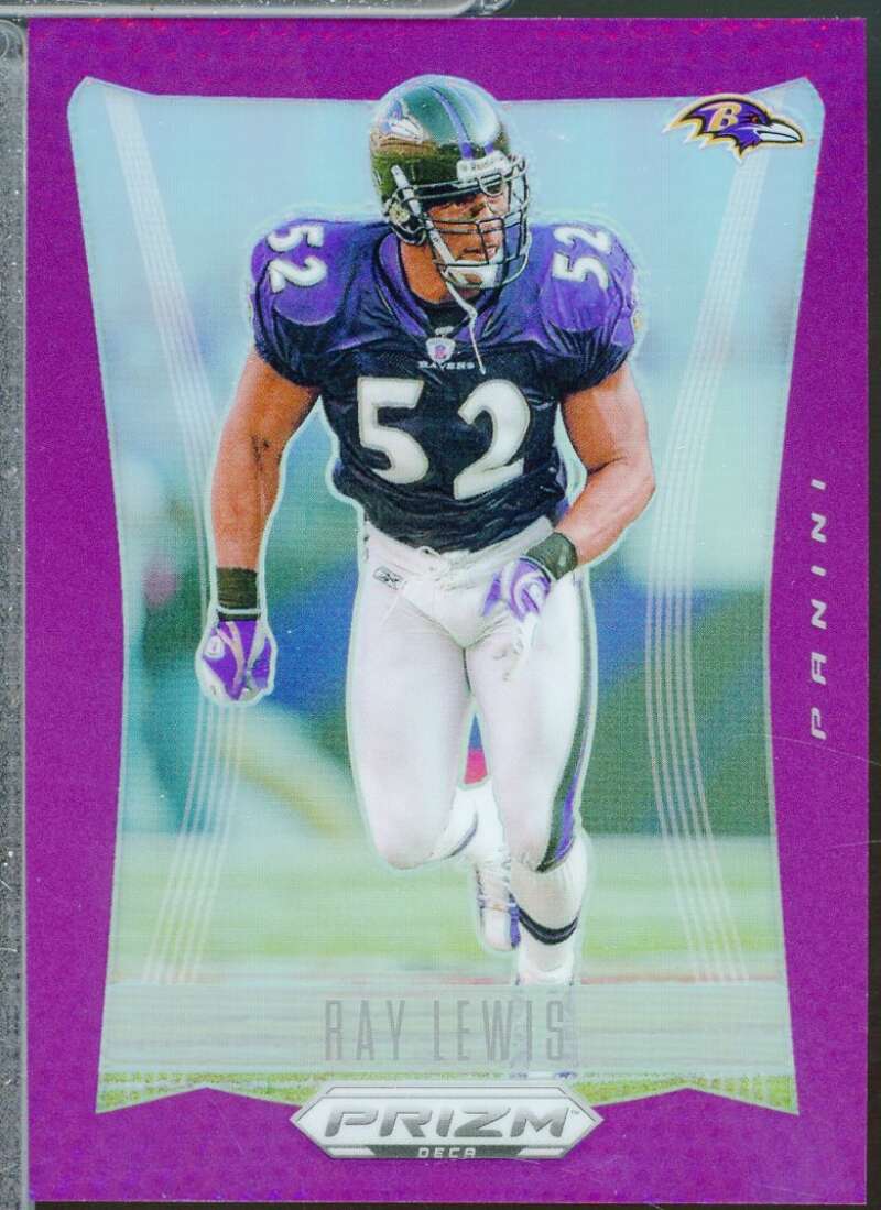 Ray Lewis Card 2024 Panini Prizm Deca Prizms Purple /99 #26  Image 1