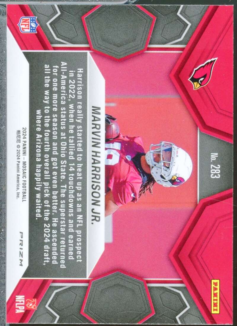 Marvin Harrison Jr. Rookie Card 2024 Panini Mosaic Debut Mosaic Green #283  Image 2