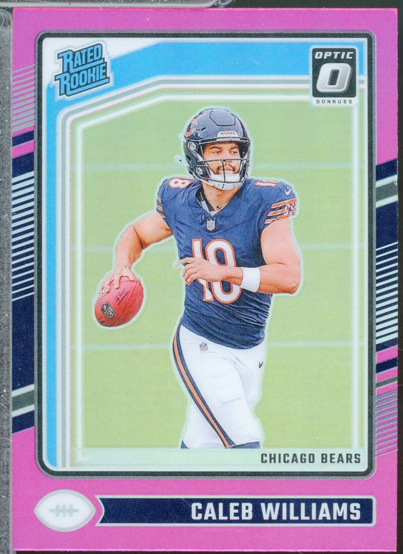 Caleb Williams Rookie Card 2024 Donruss Optic Rated Rookie Pink #201  Image 1