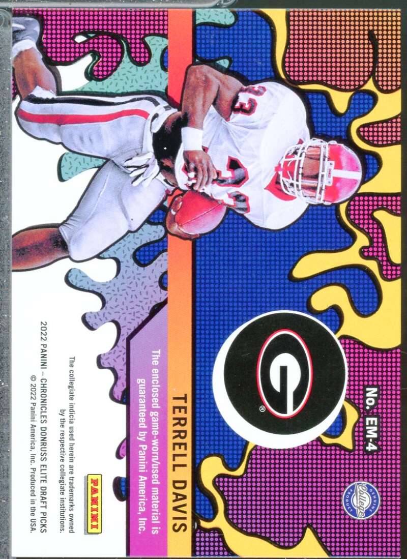 Terrell Davis Card 2022 Panini Chronicles Elite Draft Picks Moxie Jersey #EM4  Image 2