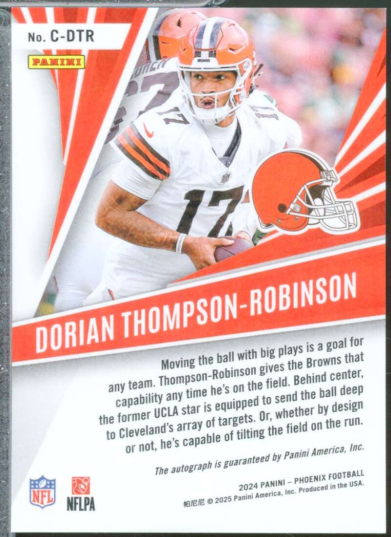 Dorian Thompson-Robinson 2024 Panini Phoenix Calligraphy Autograph Pandora #8  Image 2