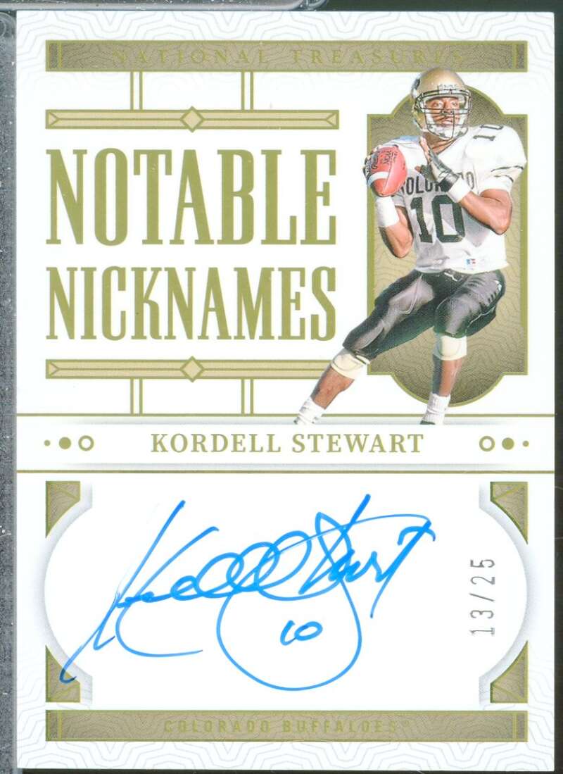 Kordell Stewart 2024 National Treasures Collegiate Notable Nicknames Gold 25 #17  Image 1