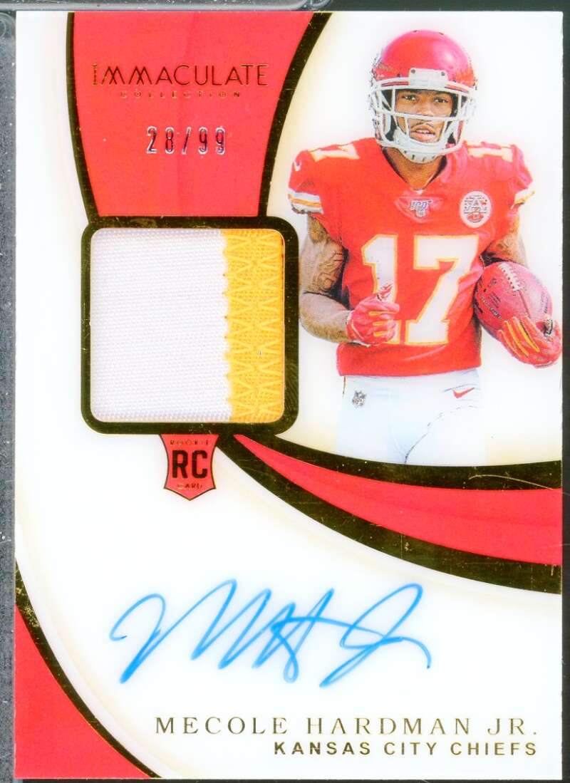 Mecole Hardman Jr. Rookie 2019 Immaculate Collection Jersey Autograph /99 #122  Image 1