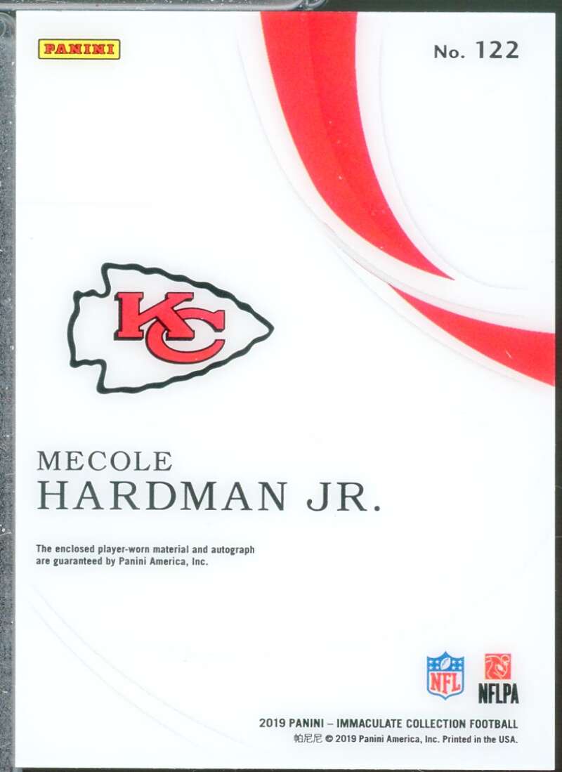 Mecole Hardman Jr. Rookie 2019 Immaculate Collection Jersey Autograph /99 #122  Image 2