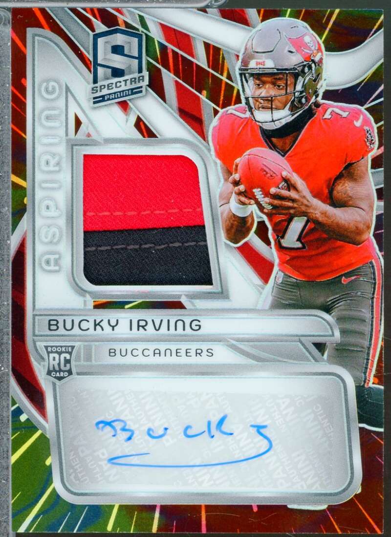 Bucky Irving Rookie 2024 Panini Spectra Aspiring Patch Autographs Hyper /60 #13  Image 1