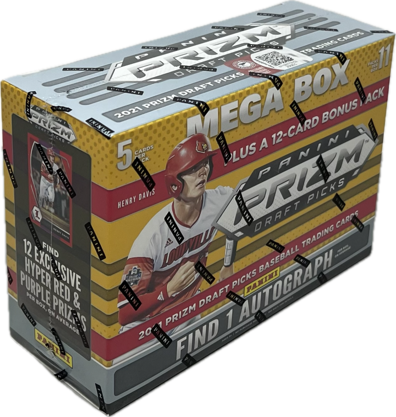 2021 Panini Prizm Draft Picks Baseball Mega Box Hyper Red/Purple Prizms  Image 1