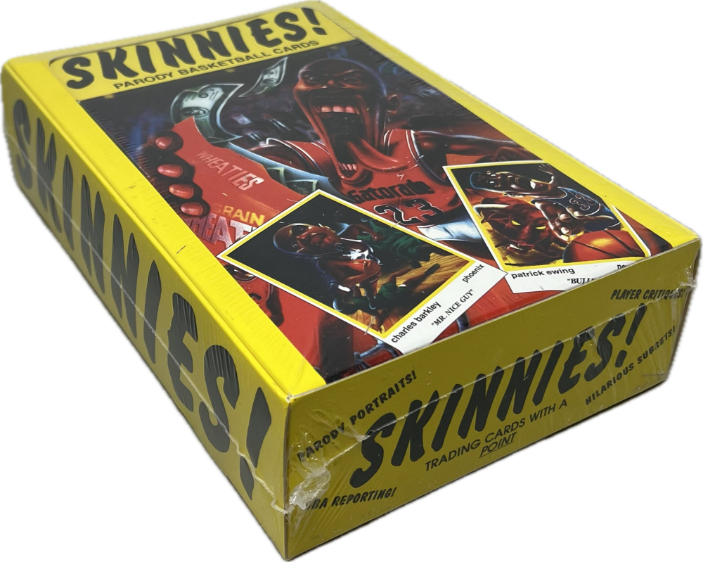 1993 Skinnies Parody with add Basketball Box Image 1