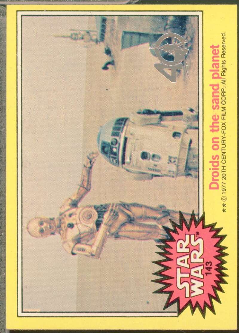 Droids on the sand planet 2017 Topps Star Wars 40th Anniversary 77 Buybacks #143  Image 1